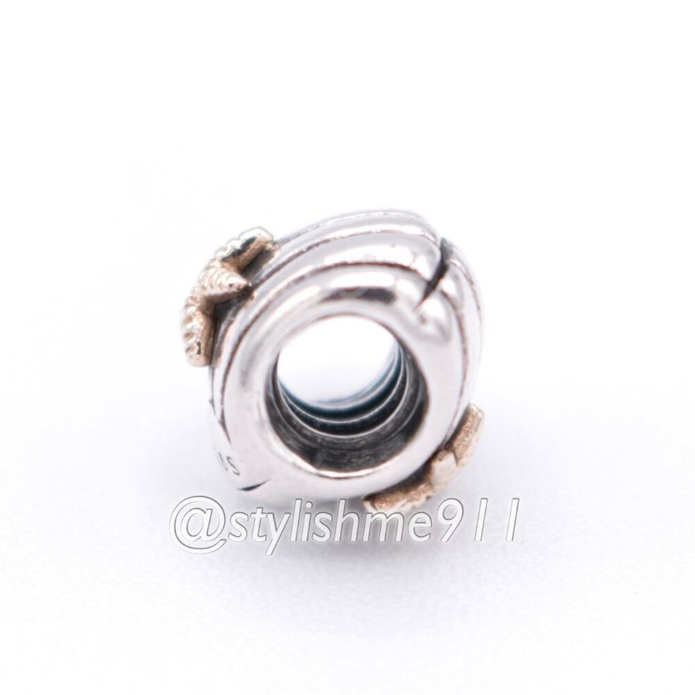 Authentic PANDORA Sea Shell Charm with 14K Gold - 790249 - Picture 9 of 10